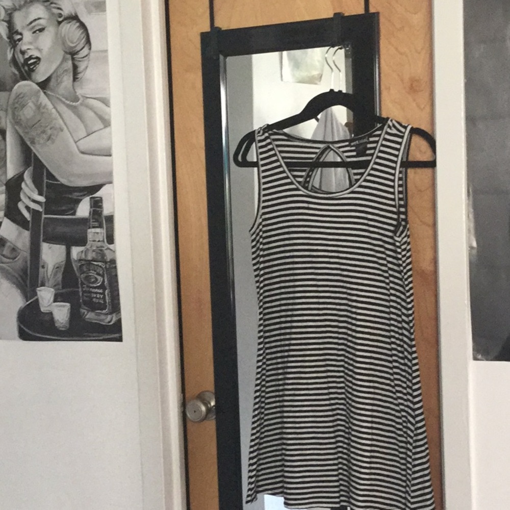 Black and White Striped Dress